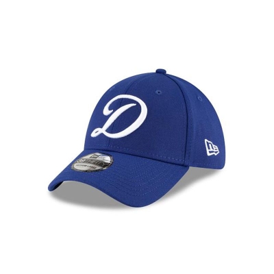 Blue Los Angeles Dodgers Hat - New Era MLB Ligature 39THIRTY Stretch Fit Caps USA5486072